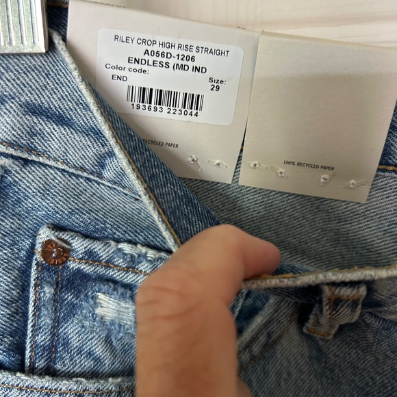 AGOLDE Riley High Rise Straight Crop Jeans 29 NWT - Picture 12 of 16